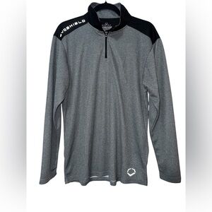 EVOSHIELD Pro Team 1/4 Zip Pullover in a grey and black color scheme *Sz Small*